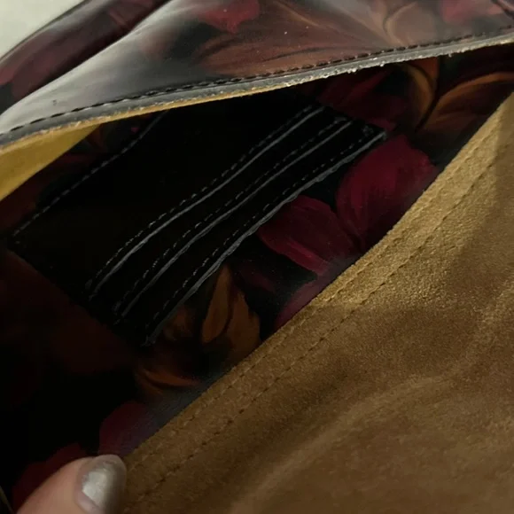 Patricia Nash Kirby East West Floral Leather Crossbody Bag - Picture 5 of 10